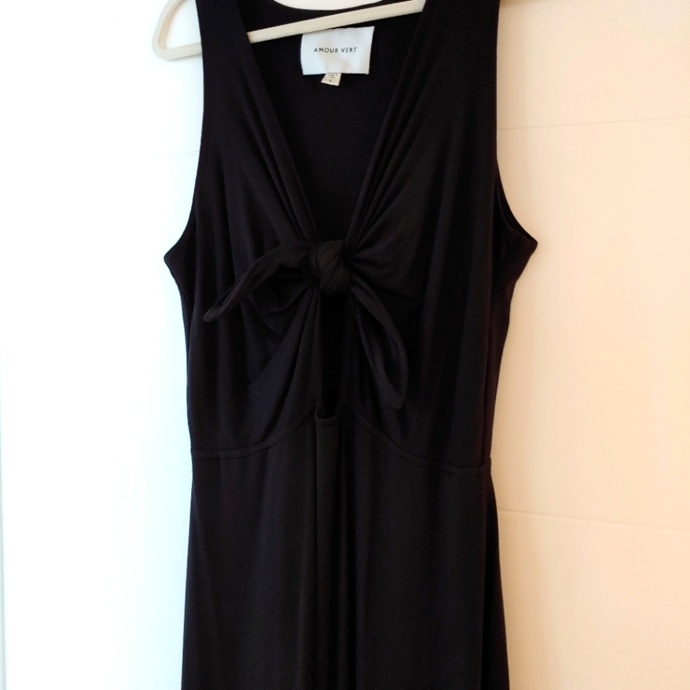 Tie front jersey dress